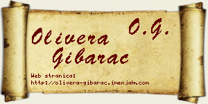 Olivera Gibarac vizit kartica